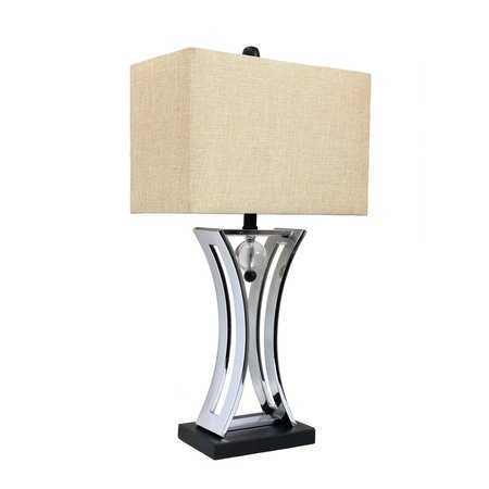 ELEGANT DESIGNS Chrome Executive Business Table Lamp LT2001-CHR